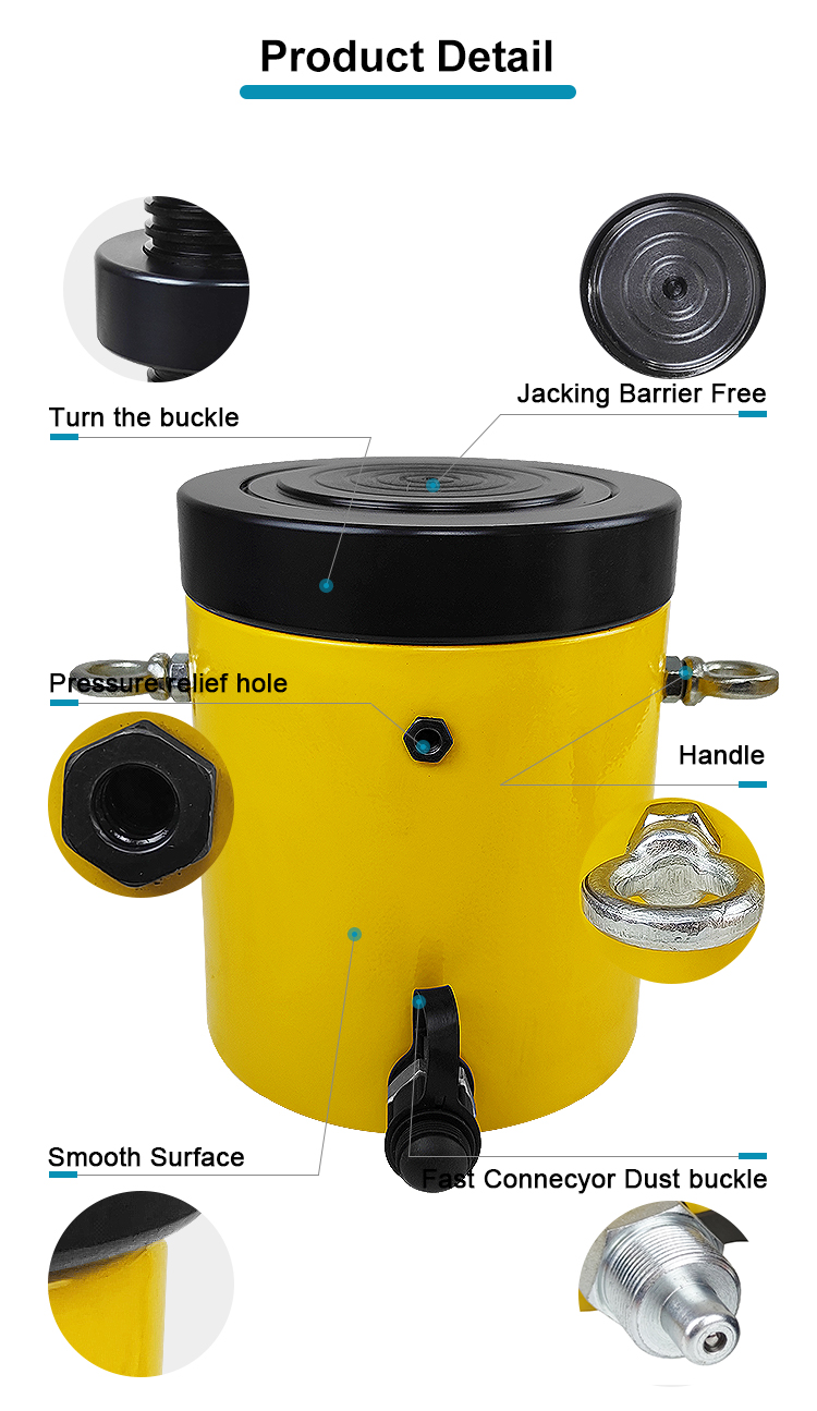 10000 psi lock nut hydraulic cylinder jack-2