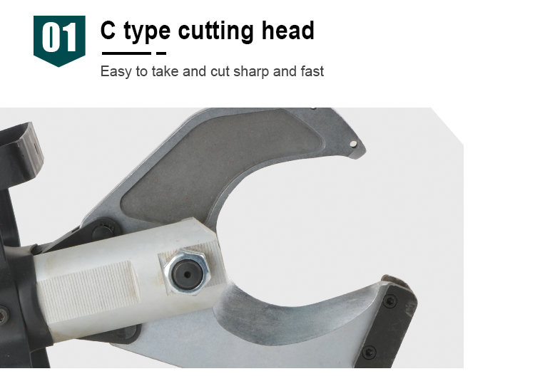 cpc 120c split hydraulic cable cutter with opening c type cutting head-5
