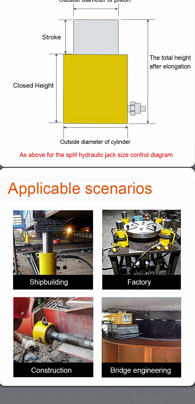 rsc 200100 hydraulic cylinder manufacturers hydraulic jack 200 ton-5
