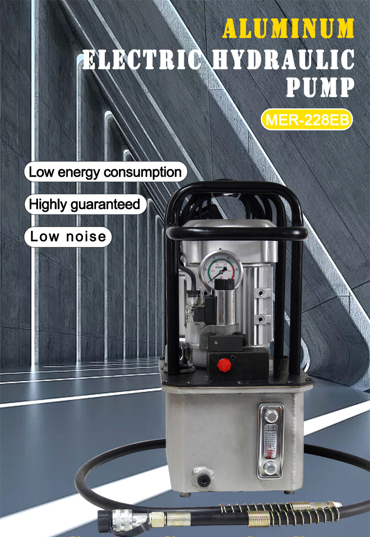mer 218eb electric oil pump factory 700 bar high pressure hydraulic pump 075kw portable machining post tensioning applications-1