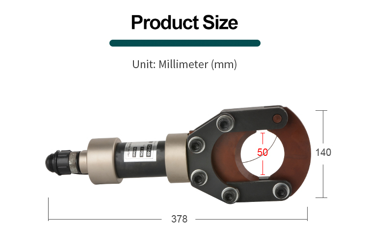 cpc 50h hydraulic manual separate unit aluminum cable cutter for armoured and copper cable-2