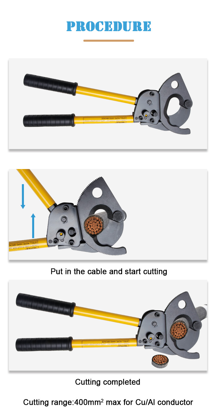 cc 400 heavy duty ratchet electric cable cutter tool armored cable wire cutter-3