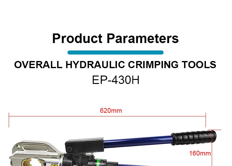 hot sale ep 430 manual crimp plier crimper 16 400mm2 with strap safety set hydraulic electric cable lug crimping tool-1