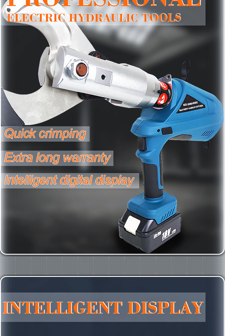 65c cutting crimping 2 in 1 battery electric powered hydraulic tool 65mm cable cutter911-3