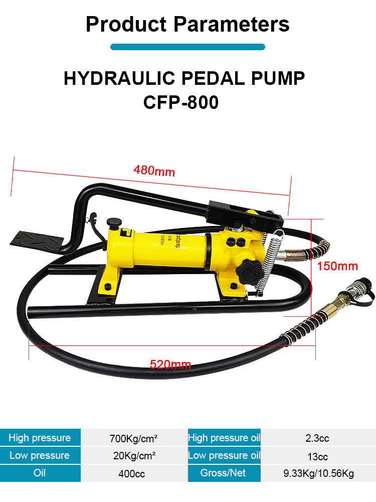 cfp 800 portable hydraulic foot pump 700bar high pressure metal construction for industrial oil transfer oem support-1