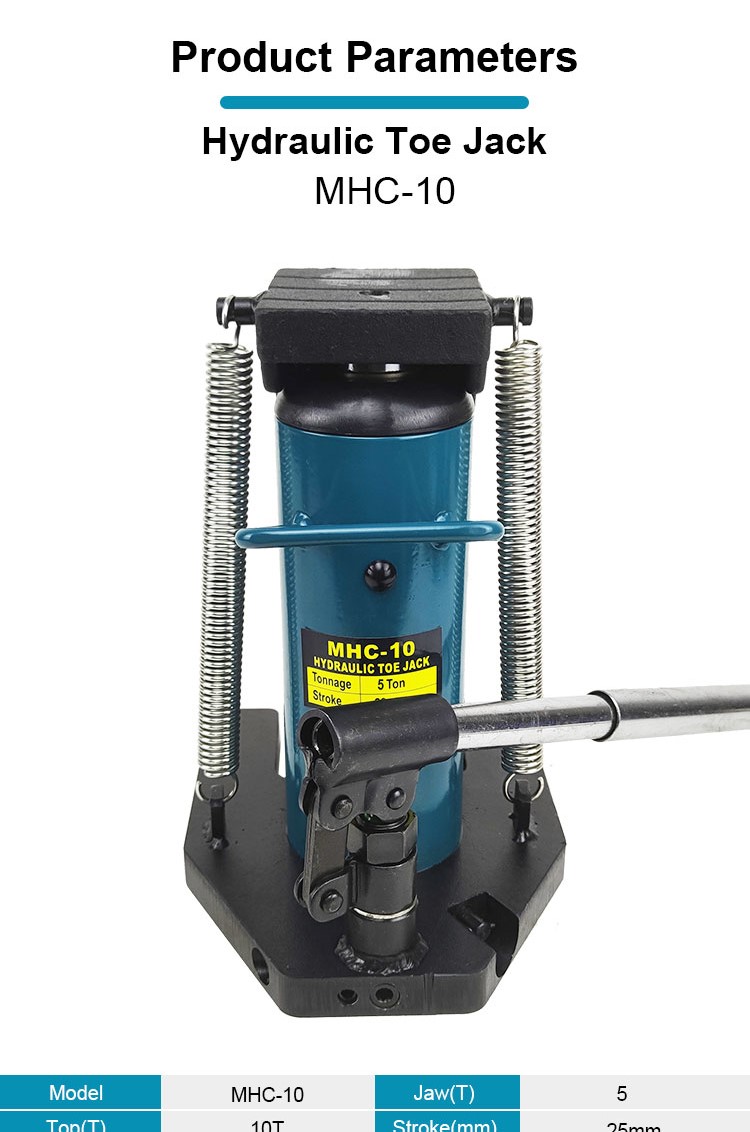mhc 10 5ton mechanical claw type telescopic hydraulic toe lift jack for sale-1