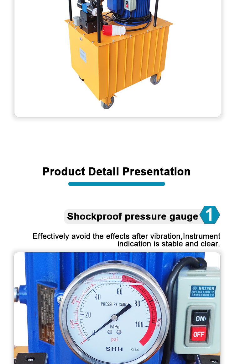 db550 d2 55kw double acting hydraulic electric power pack with high pressure piston pump metal structure magnetic drive pump-6