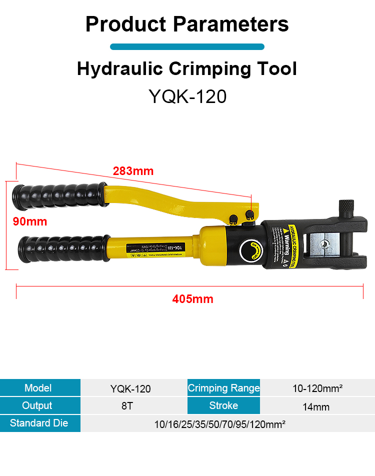 yqk 120 hydraulic cable lug crimping tool-1