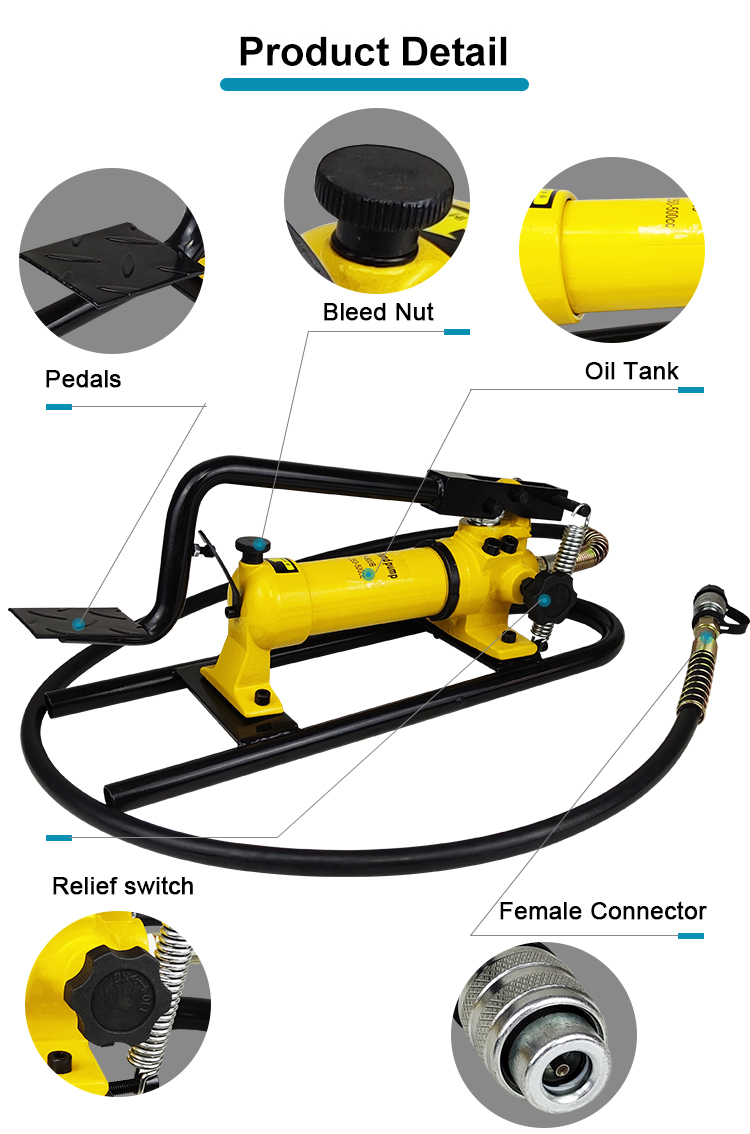 cfp 800 portable hydraulic foot pump 700bar high pressure metal construction for industrial oil transfer oem support-2