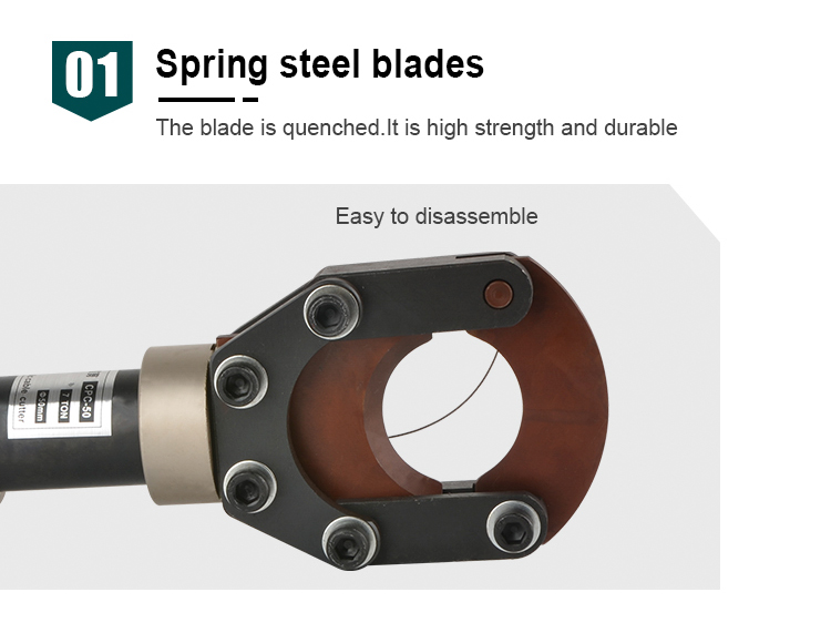 cpc 50h hydraulic manual separate unit aluminum cable cutter for armoured and copper cable-5