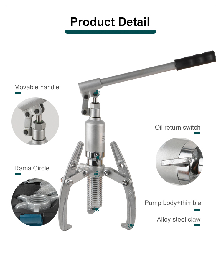 ylx 30 30t hydraulic gear puller wheel bearing separator pump adjustable oil tube drawing machine 3 in 1 jaws kits-5