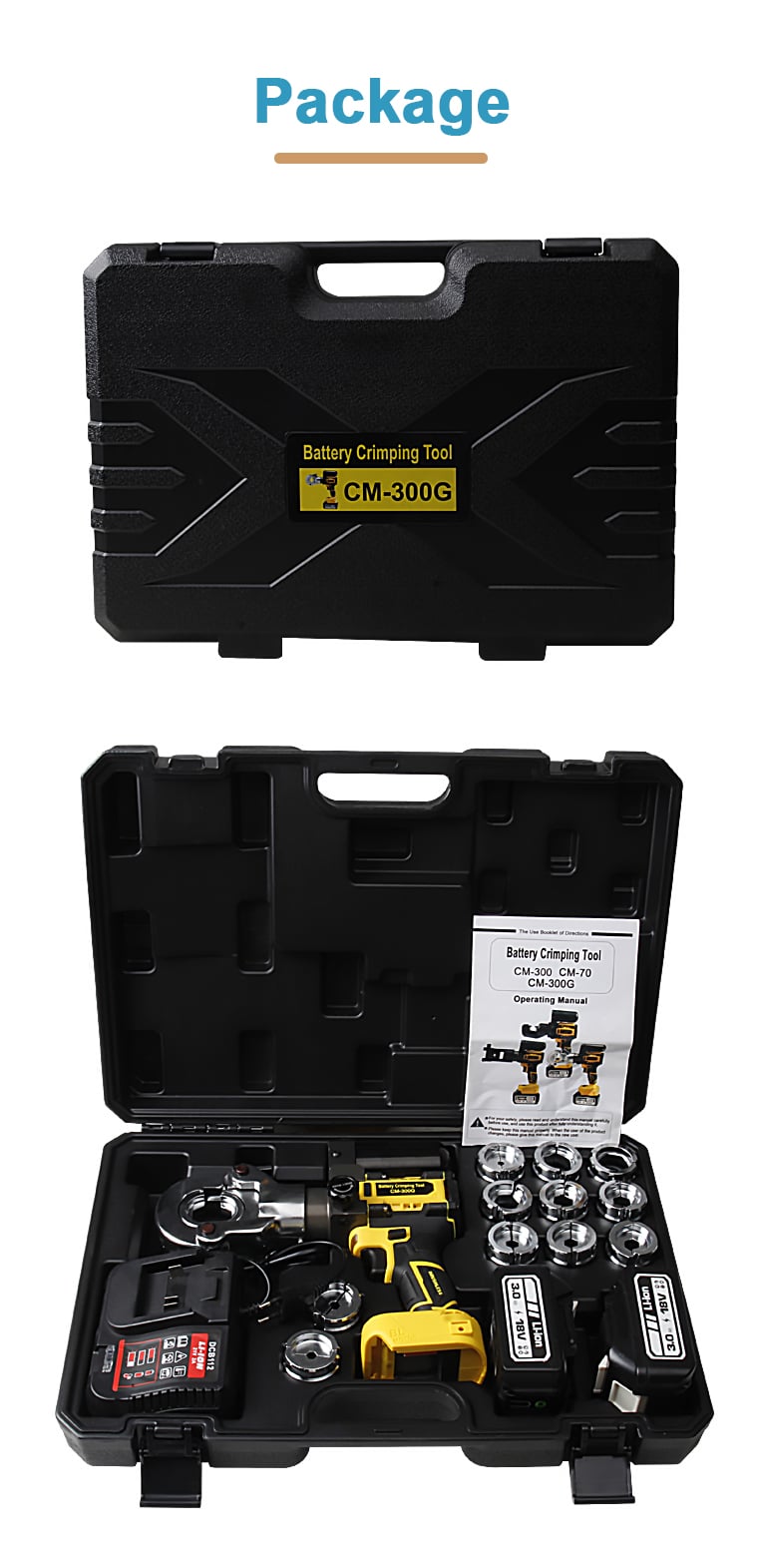 cable wire tile cm 300g electric crimp tool battery crimp tool hydraulic crimp tool-14