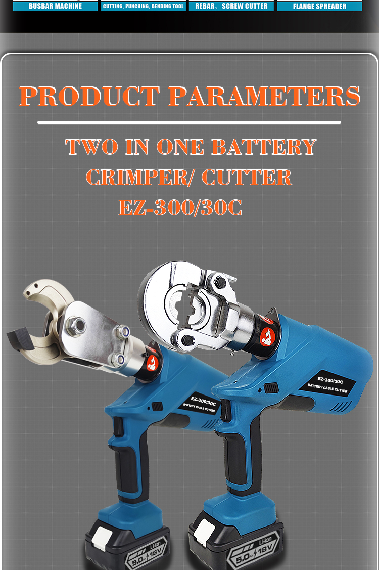 30c cutting crimping 2 in 1 battery electric powered hydraulic tool 30mm cable cutter766-1