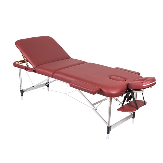 YXH-110 عملية طاولة تدليك من الألمنيوم بثلاثة أقسام سرير تدليك صالونات التجميل