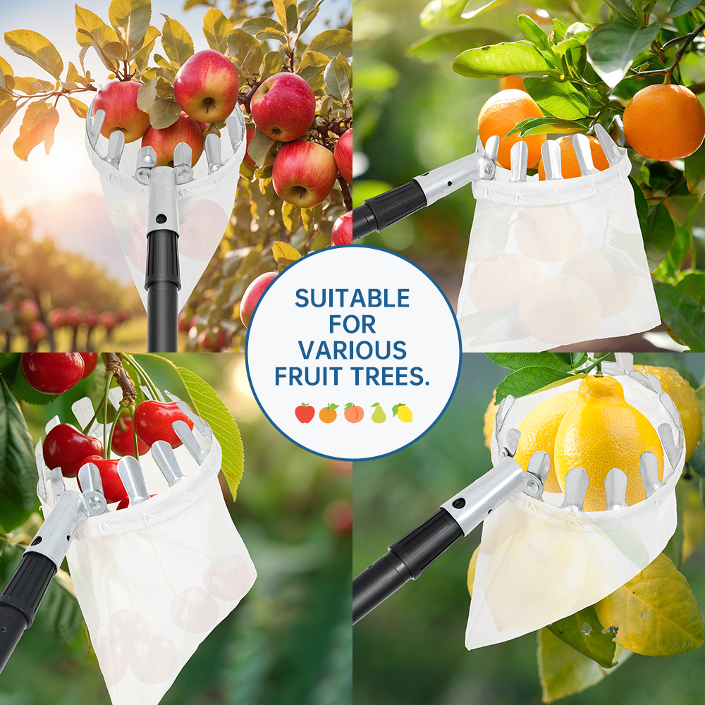 Cosechador de frutas con bolsa de tela