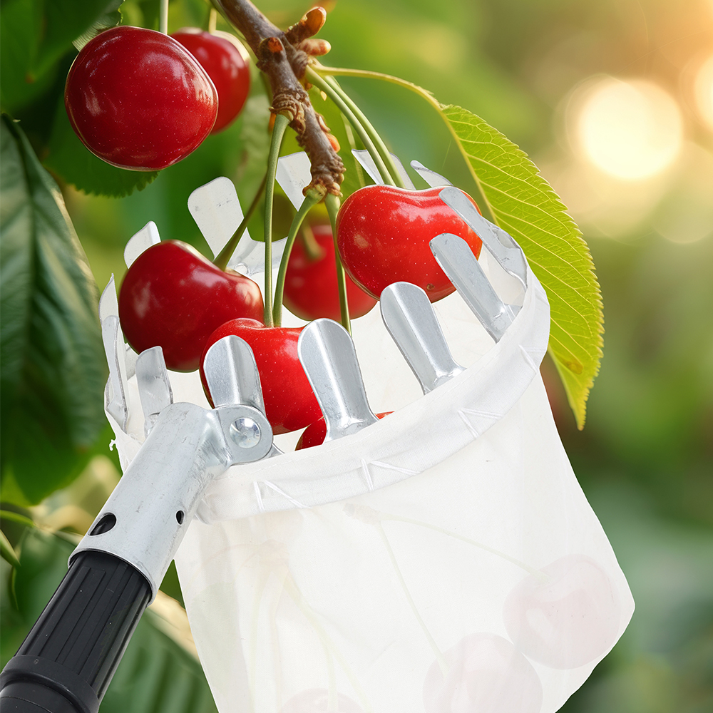 Cosechador de frutas con bolsa de tela