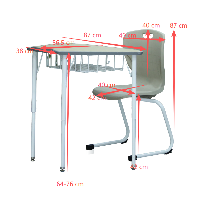 SS0288 Saudi Arabia Height Adjustable School Desk and Chair