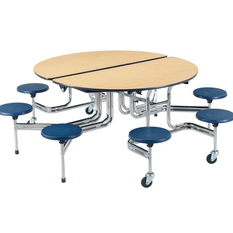  FT0006 8 Seats Round Folding Canteen Table