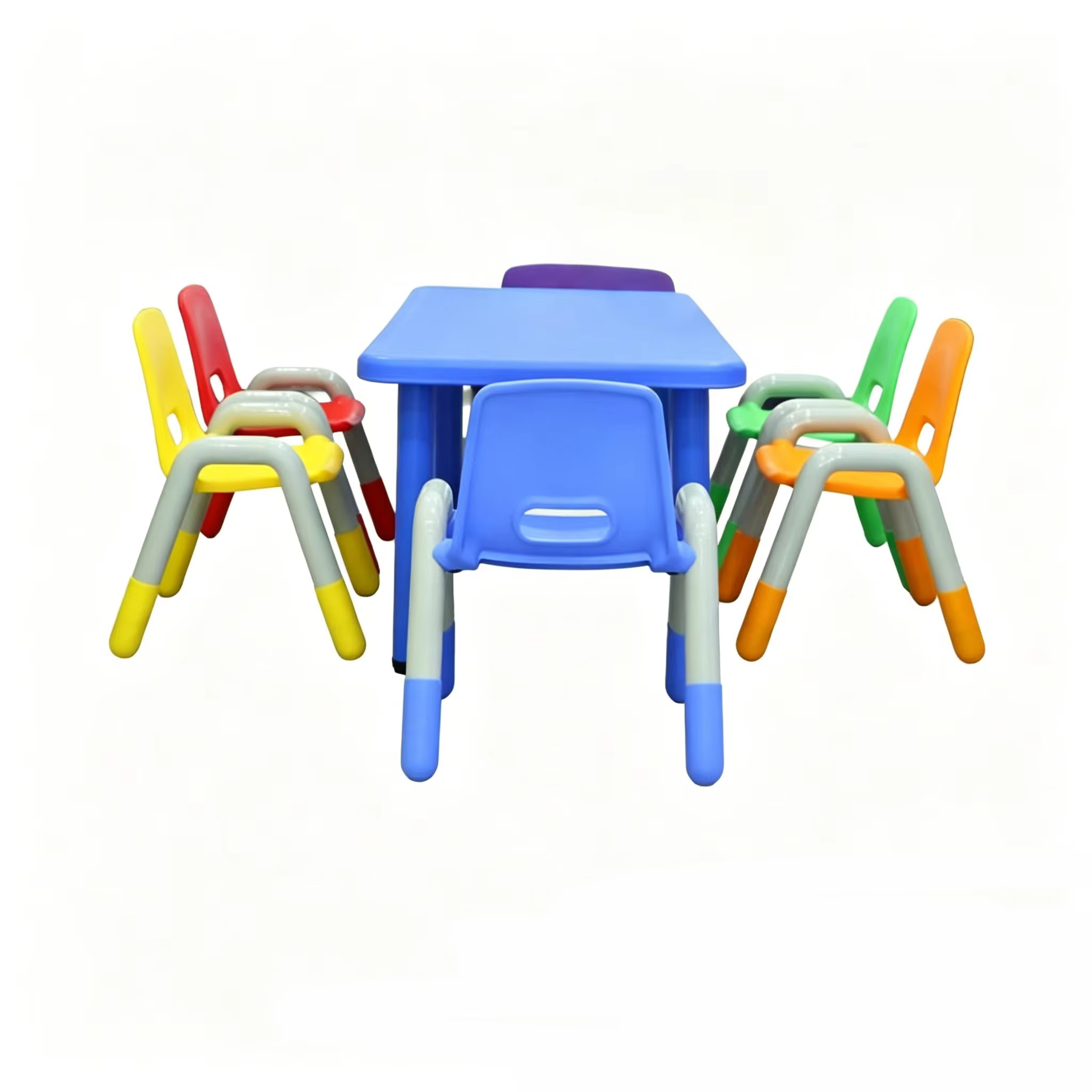 KG2005-1 Kids Study Plastic Desk  With 6 Chairs supplier