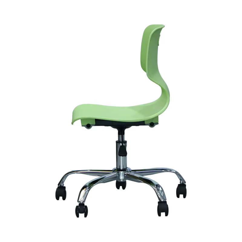 Plastic Seat Mobile Chair Computer Room Ergonomic Teacher Chair Height Adjustable Chair with 5 Wheels