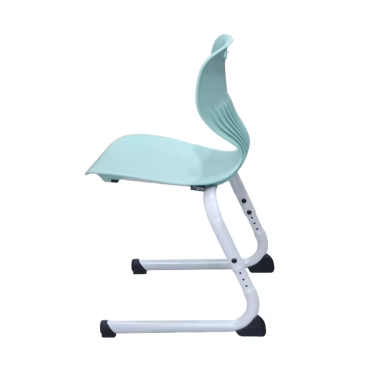 School Student Chair Ergonomic PP Plastic Classroom Chair Metal Legs for University