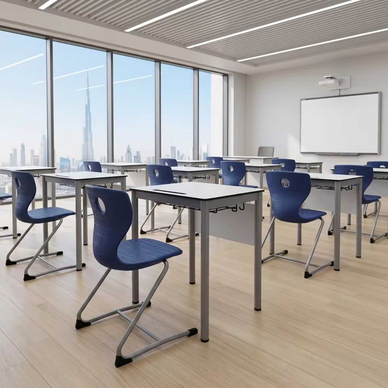 Commercial School Furniture Manufacturer Classroom Desk with Chair