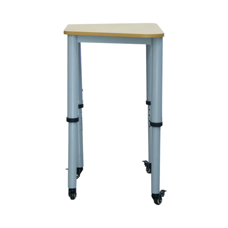 AT0112 School Furniture Height-adjustable Trapezoid Table manufacture