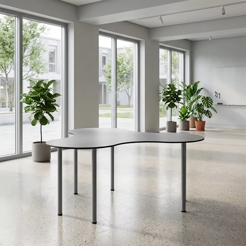 at0117 kidney shaped table u shaped activity desk-1
