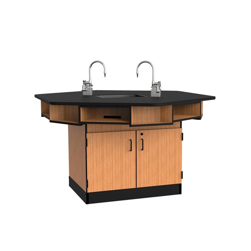LA2-0007 Laboratory Tables Work Bench With Cabinets