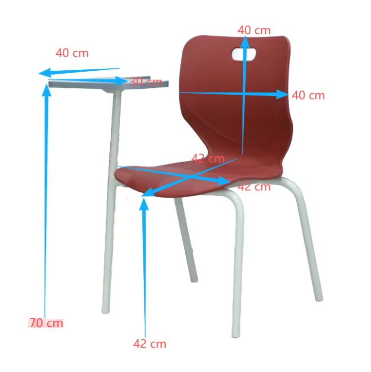 SW0078 Plastic Student Chairs with Writing Tablet