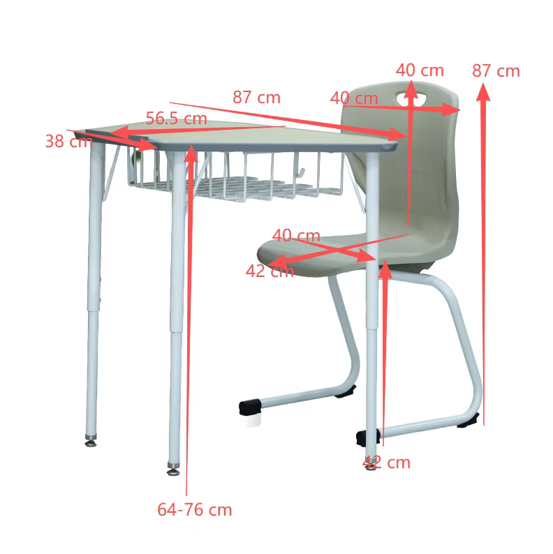ss0288 saudi arabia height adjustable school desk and chair-1