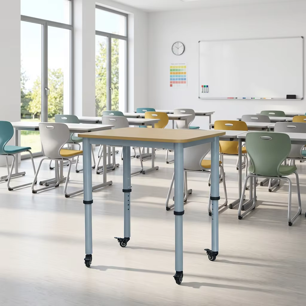 AT0111 School Classroom Desk Trapezoid Activity Table details