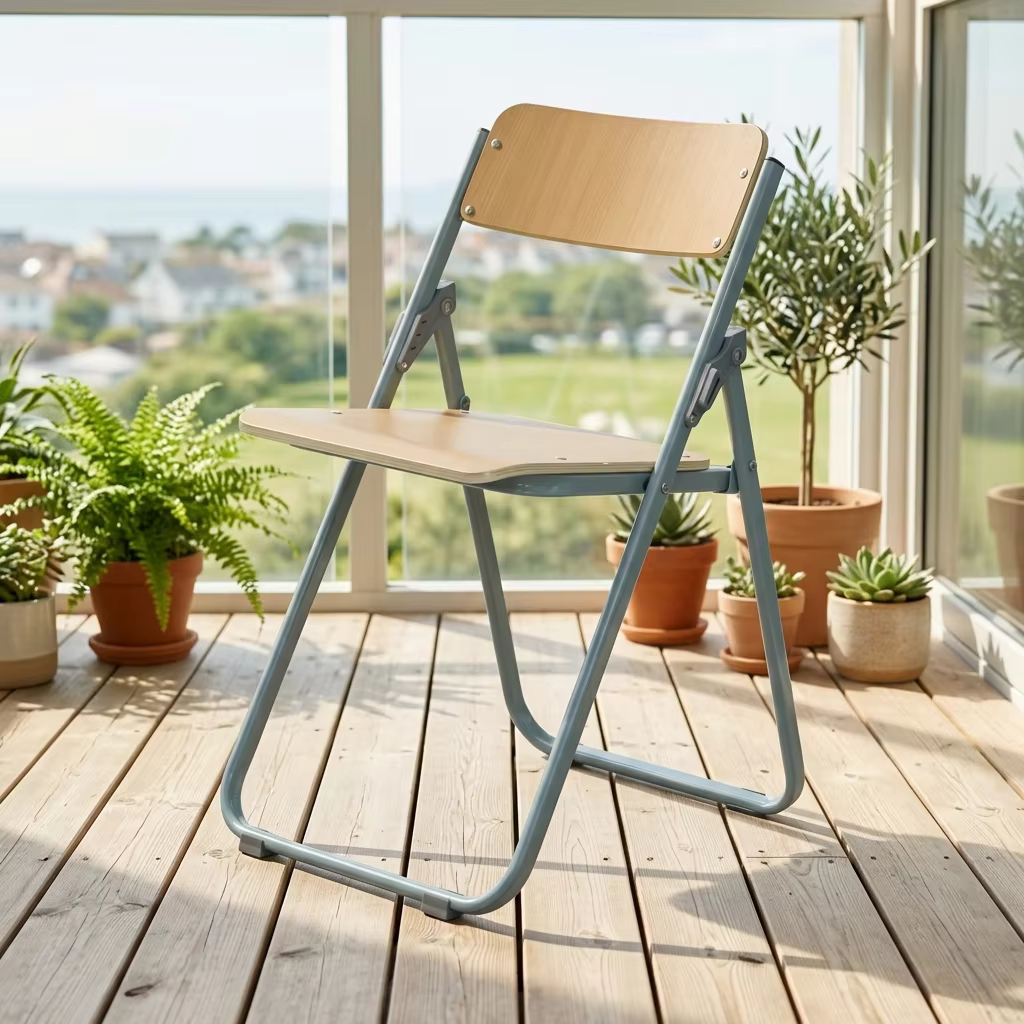 School Classroom Furniture Wood School Chair Plywood Folding Student Chair
