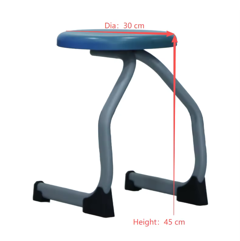 Lab Chair Furniture Student U Shape Iron Metal Legged PP Stool for School Chemical and Physical Lab Room