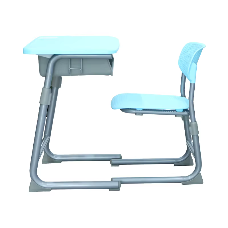 ss0221 adjustable ppsteel student chair and desk set-4