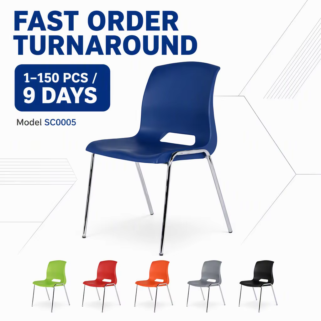 School Student Class Chair Stackable Eco-Friendly Training Room Student Chair