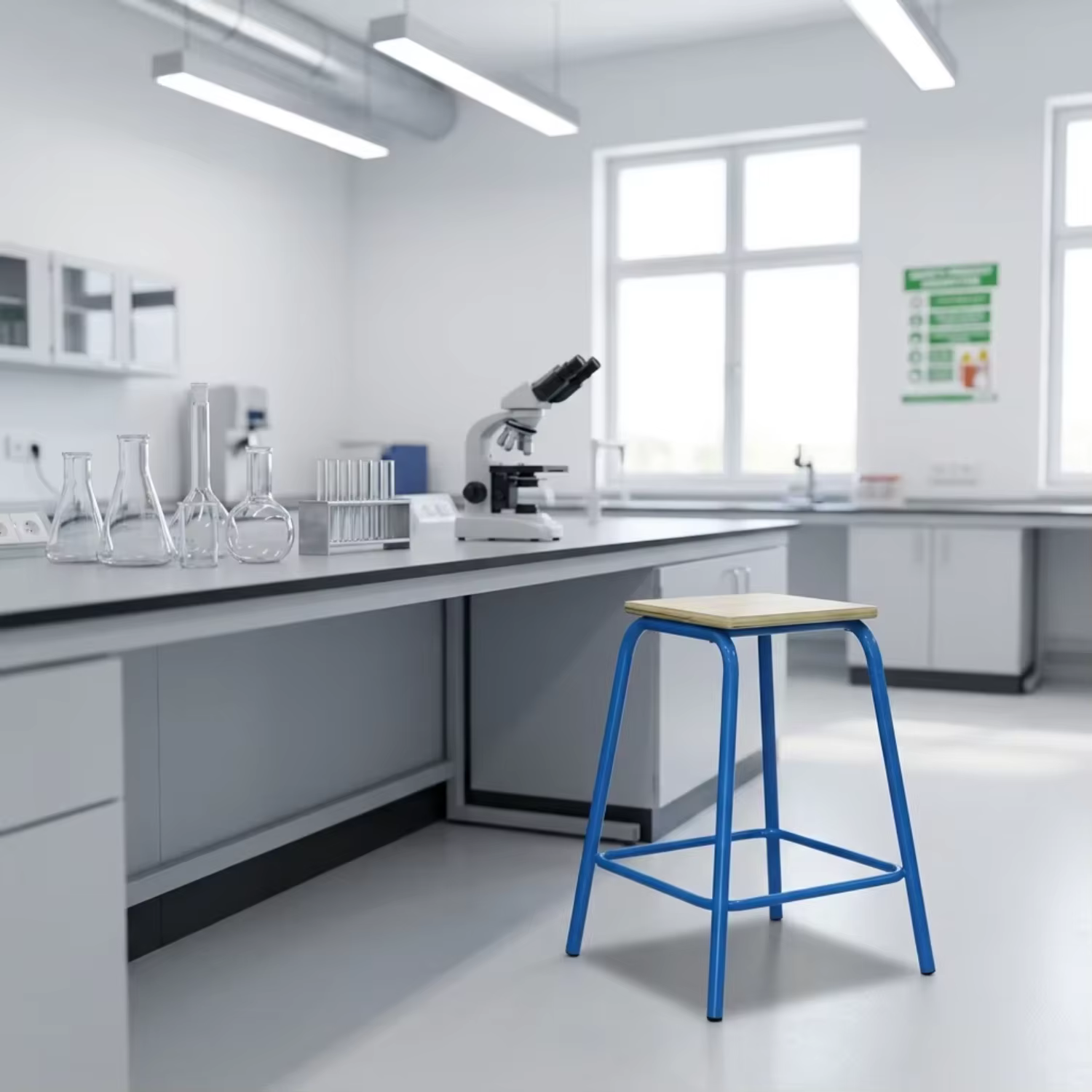 Lab Chair Furniture Student Stool for School Chemical and Physical Lab Room