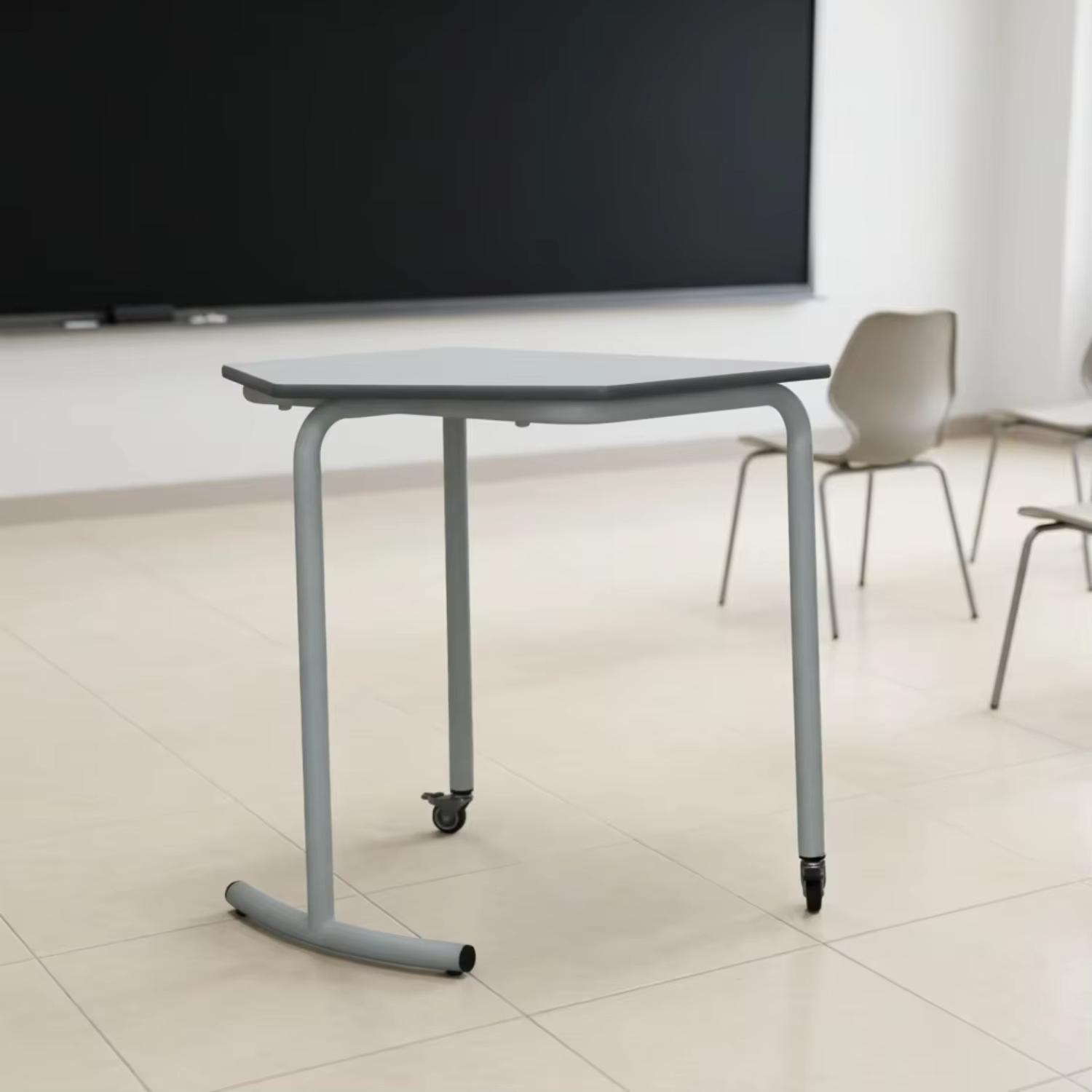 Student Desk Chair Set with Wheels School Furniture Desk