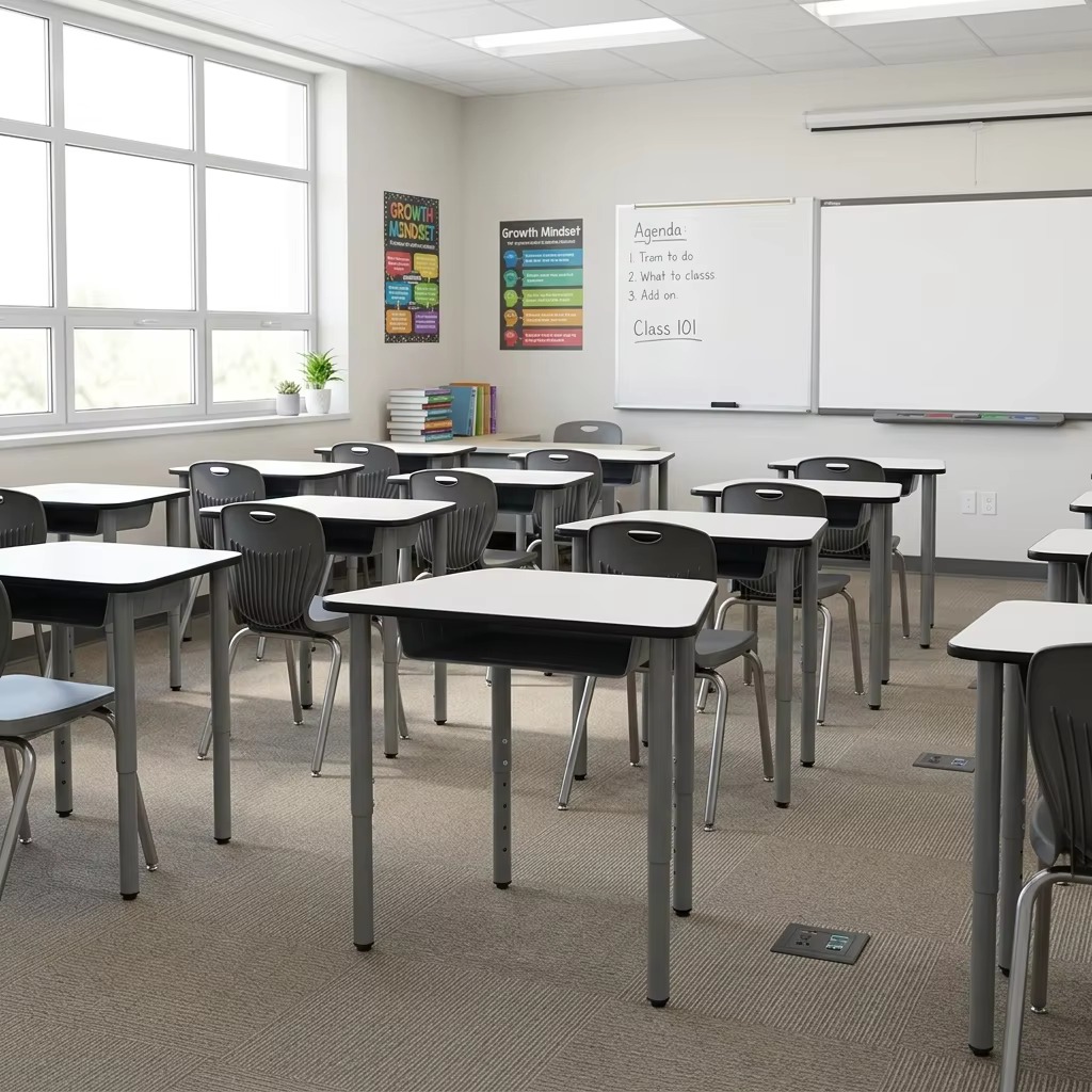 at0116 commercial school furniture student table-1