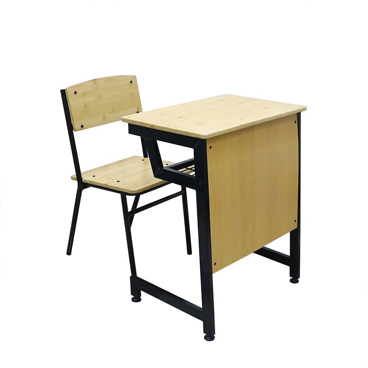 SS0139 Klaslokaal Leerling Houten Leerlingentafel en Stoelset
