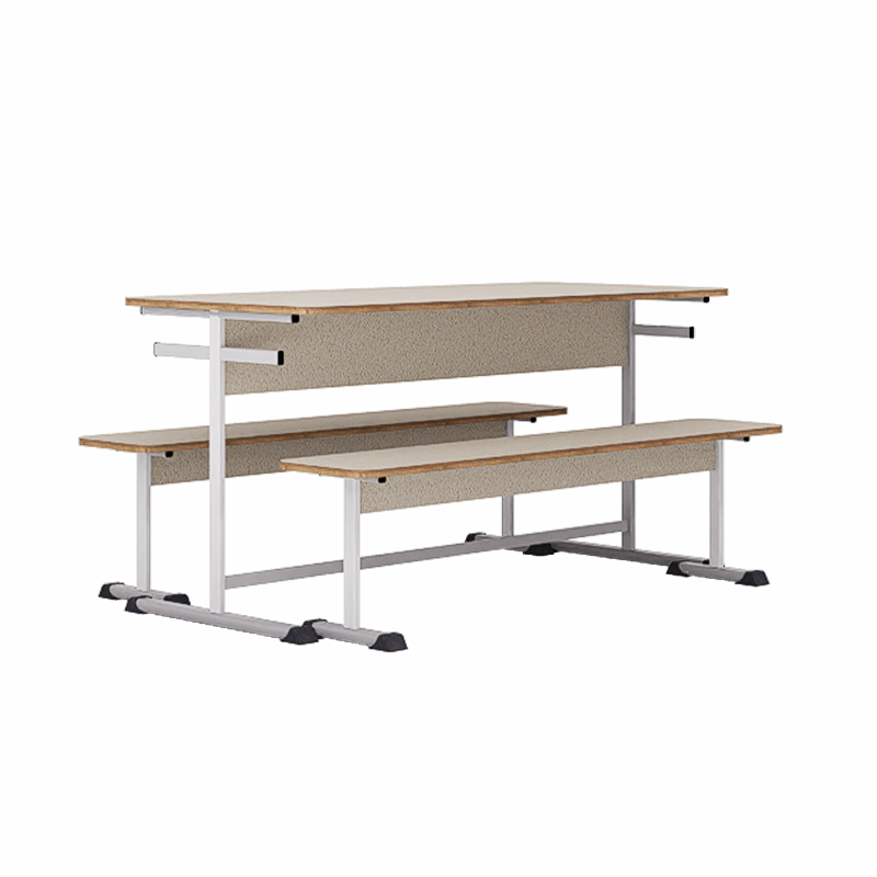 SS0257 Banktafel schooltafel met twee bankkrukken