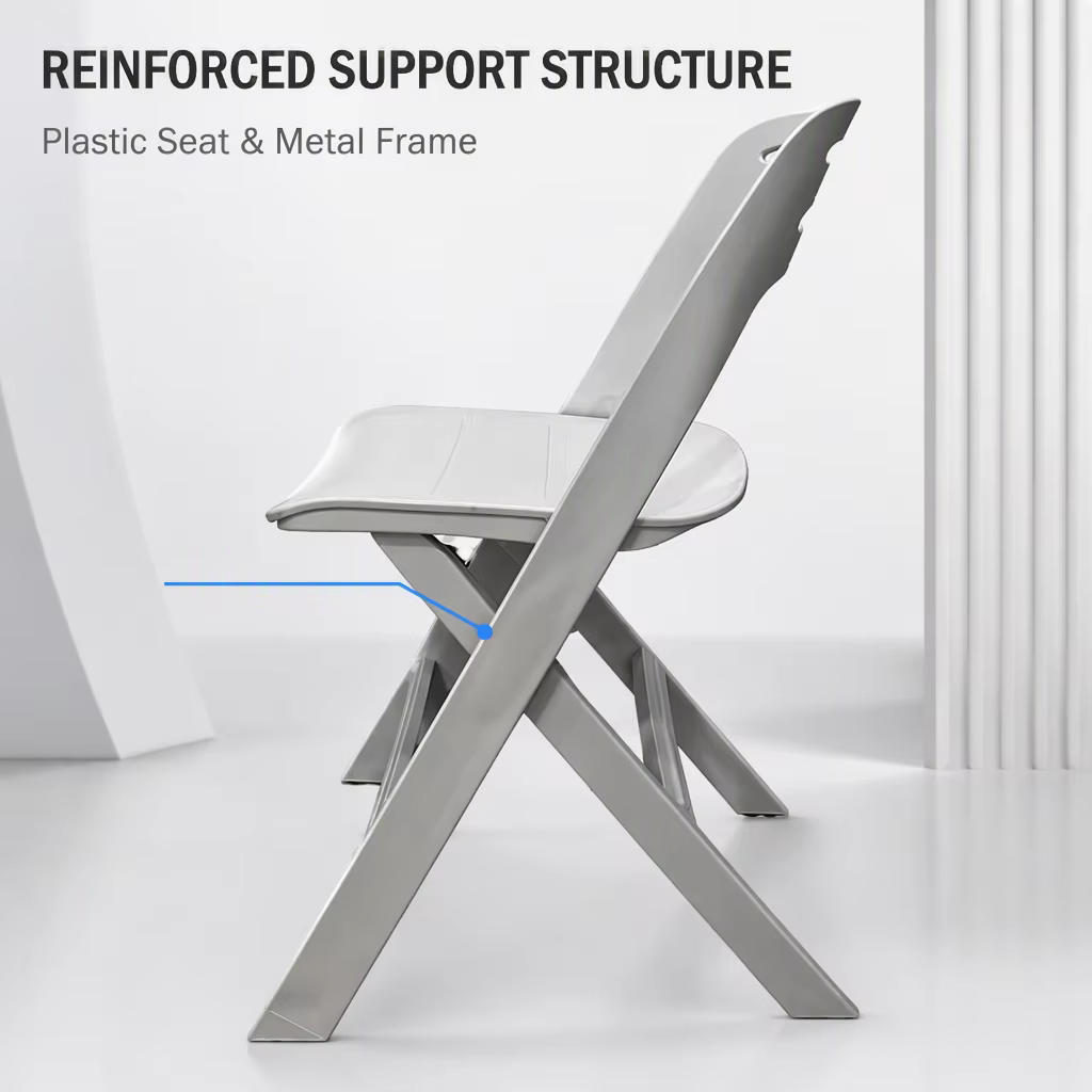 Modern Design Plastic Folding Chair Comfortable Durable Eco-Friendly Outdoor Park Garden Chair