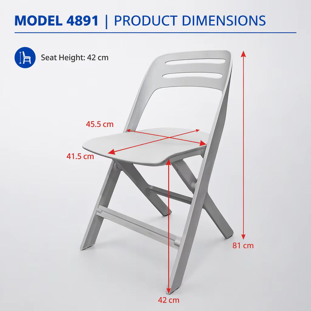 Modern Design Plastic Folding Chair Comfortable Durable Eco-Friendly Outdoor Park Garden Chair
