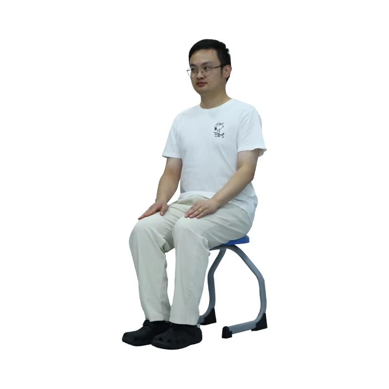 Lab Chair Furniture Student U Shape Iron Metal Legged PP Stool for School Chemical and Physical Lab Room