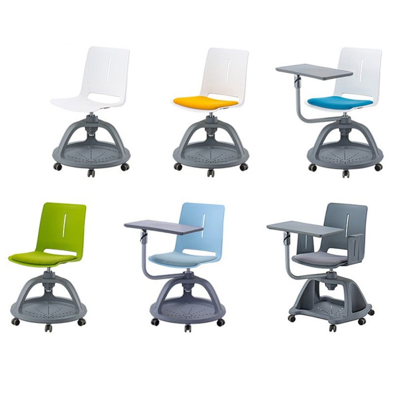 EC0027 Study Training Chair With Writing Pad Swivel Chair