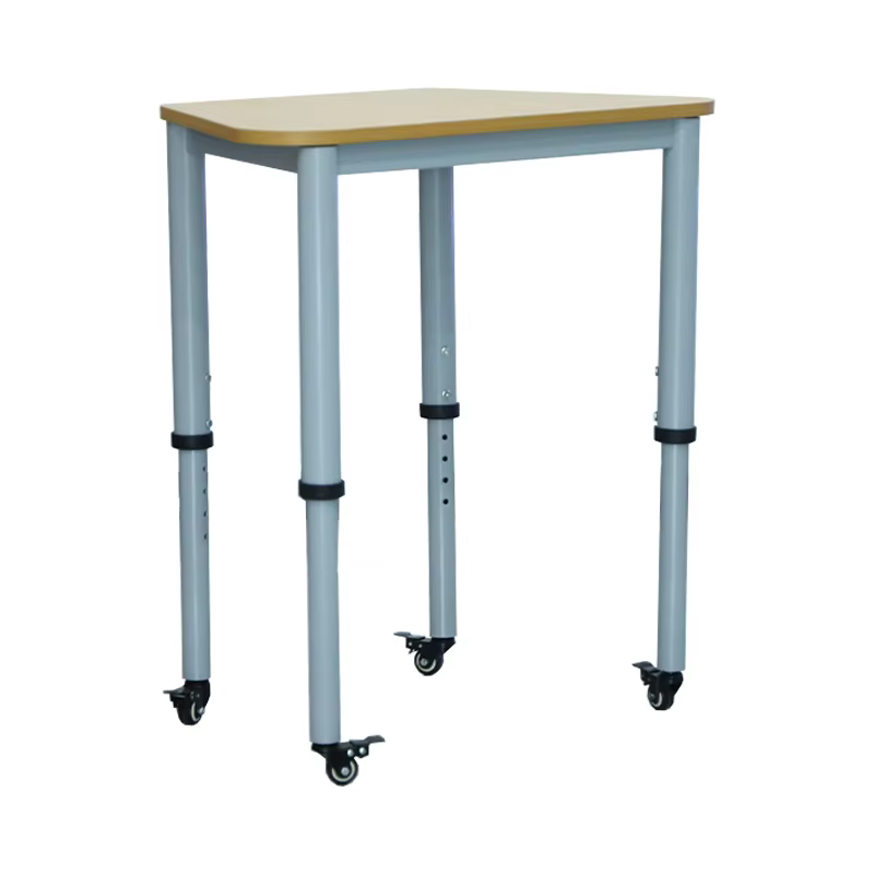 AT0112 School Furniture Height-adjustable Trapezoid Table factory