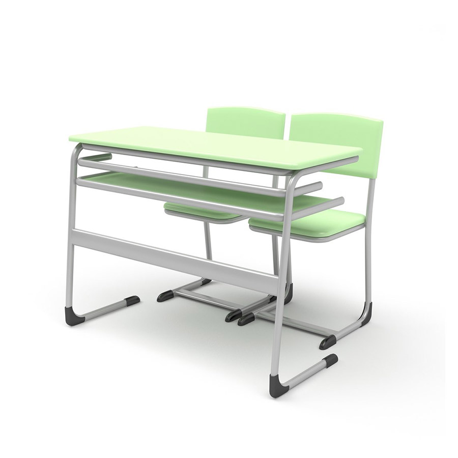 SS0238 Double Student Study Desk and Chair Set