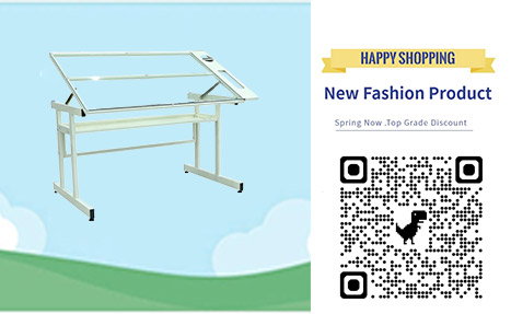 DT0042 School Furniture Glass Drawing Table
