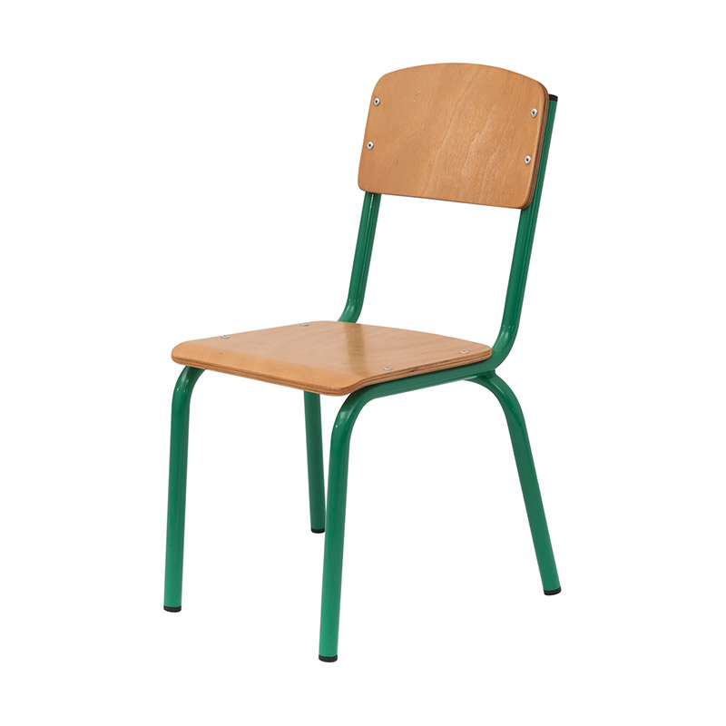 SC0136 Wooden Single Chair with Metal Legs for Students