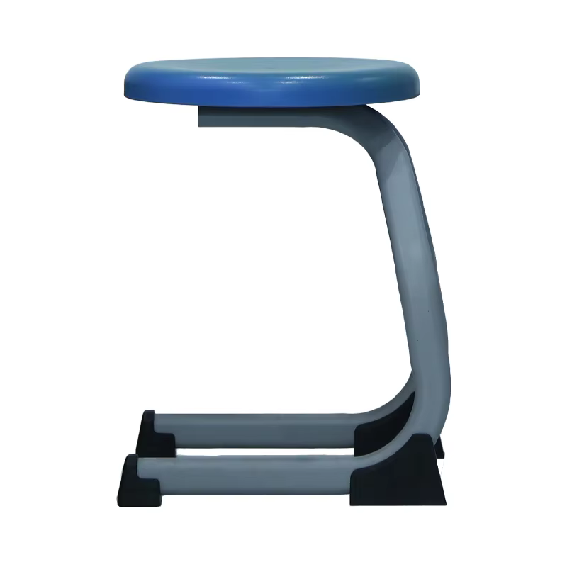 Lab Chair Furniture Student U Shape Iron Metal Legged PP Stool for School Chemical and Physical Lab Room